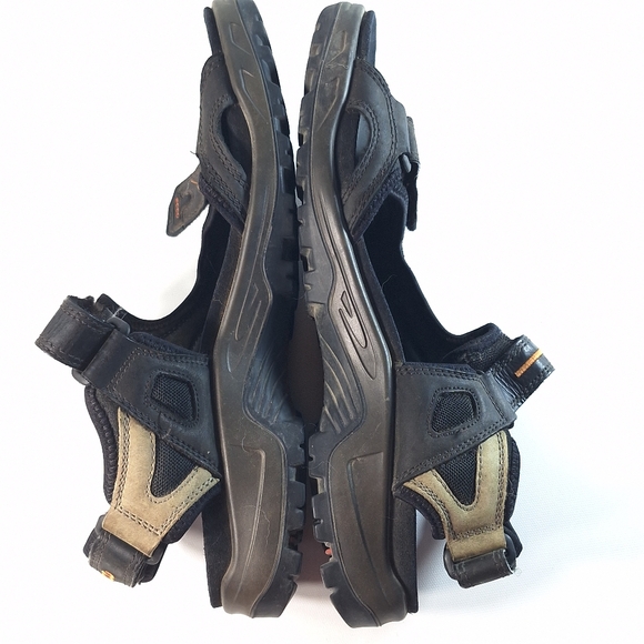 ECCO Offroad Men's Nubuck Walking Sandal Black Tan EU 45 US 11-11.5 - Picture 6 of 10
